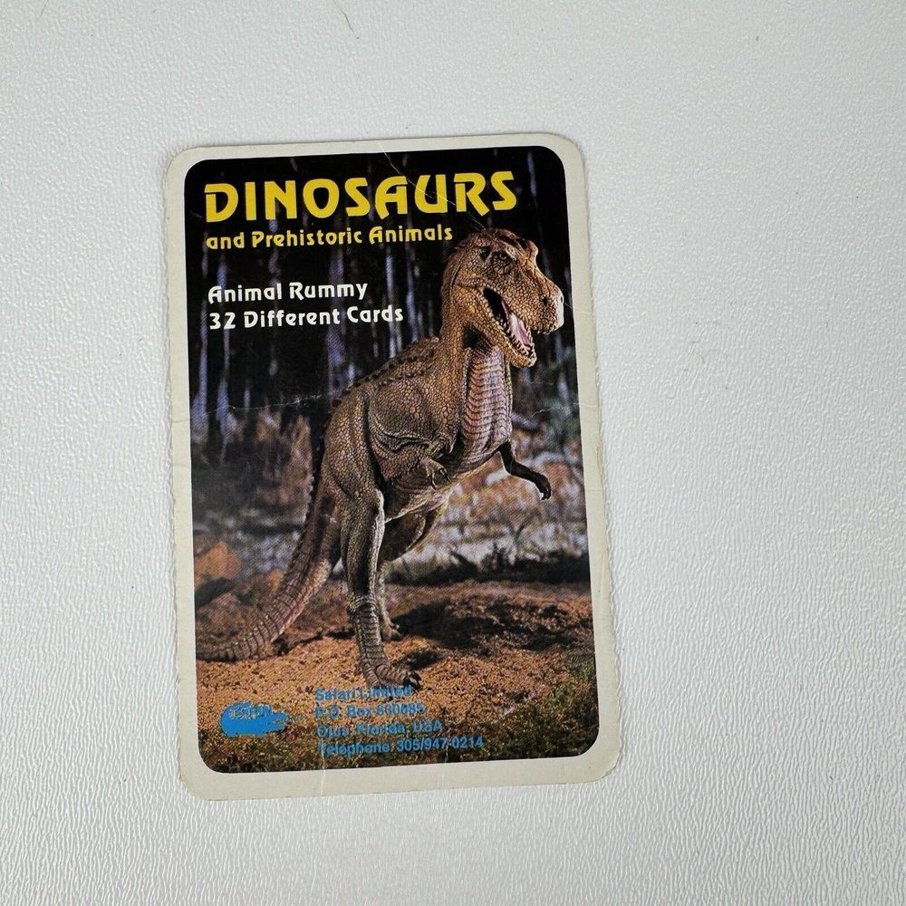 Vintage FX Schmid Animal Rummy Card Game Dinosaurs Prehistoric Animals COMPLETE - Picture 11 of 16